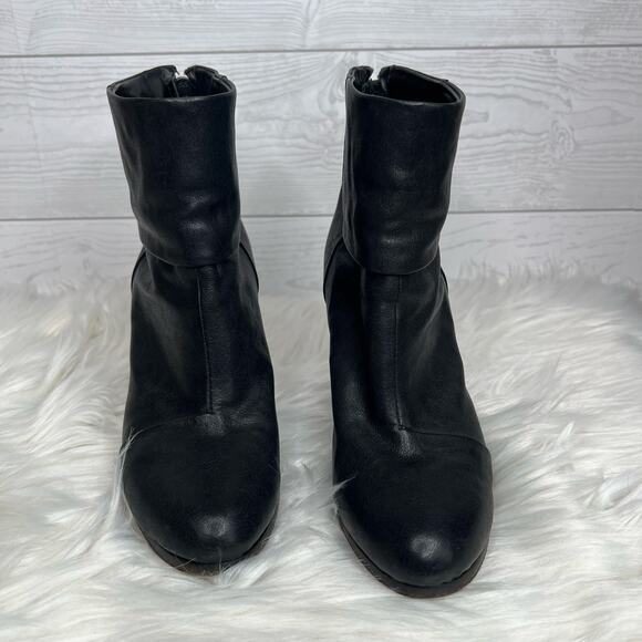 Rag & Bone black Classic Newbury  leather heeled ankle booties Size 6 - Picture 4 of 12